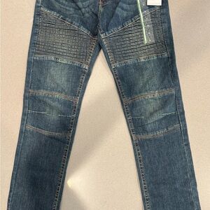 Women’s Swerve Denim Slim Fit Moto Jeans – Size 14 – Trendy Biker Style – NWT!
